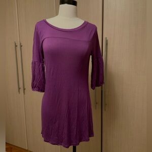 Women’s Oltre Long Purple 3/4 Sleeve Top Blouse Size Small